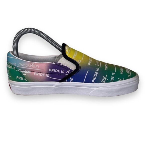 Vans UA Classic Slip-on Pride Skate Shoes Multicolor Rainbow Women's 7 - Picture 7 of 11